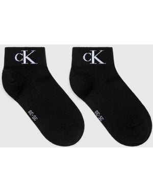 Calvin Klein Soft Cotton Stretch Ankle Socks 2 Pack - Black