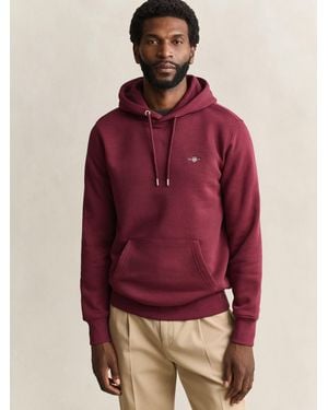 GANT Shield Logo Hoodie - Red
