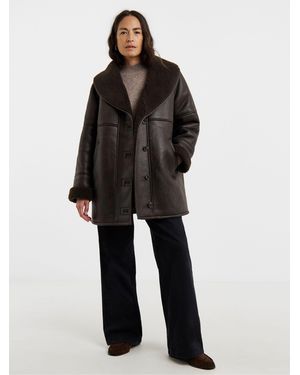 JD Williams Shawl Collar Aviator Jacket - Black