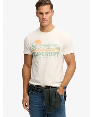 Superdry Outdoors Mountain Relaxed T-Shirt - White