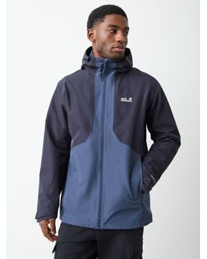 Jack Wolfskin Stonetrail 3-In-1 Waterproof Jacket - Blue