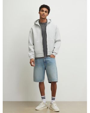 River Island Regular Fit Light Wash Shorts - Blue