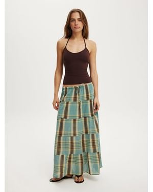 Cotton On Haven Multi Tiered Maxi Skirt - Grün