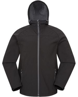 Mountain Warehouse Mountain Warehouse Exodus Showerproof Softshell Coat Jacket - Black