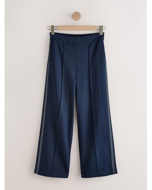 Next Sparkle Side Stripe Straight Leg Pants - Blue