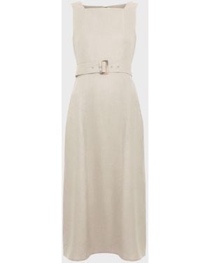 Hobbs Roberta Linen Dress - White