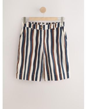 Next Linen Blend Bermuda Shorts - Multicolor