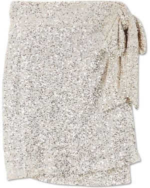 Never Fully Dressed Sequin Jaspre Mini Skirt - White