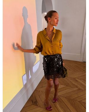 Never Fully Dressed Sequin Mini Maeva Skirt - Orange