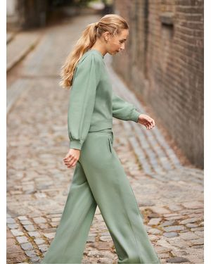 Ro & Zo Petite Wide Leg Sweatpants - Green