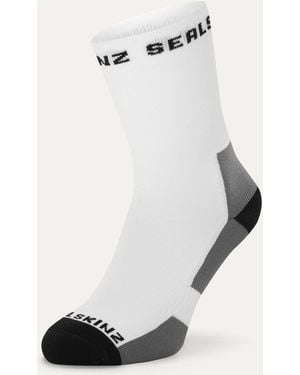 SealSkinz Mid Silfield Lightweight Running Socks - White
