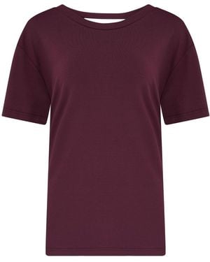 Pour Moi Short Sleeve The Off Duty Yoga Top - Purple