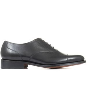 Jones Bootmaker Leather Wide-Fit Lace Smart Shoes - Grau