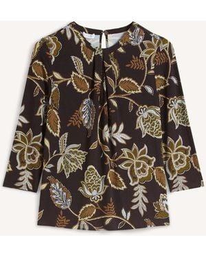 Hobbs Julia Printed Top - Black