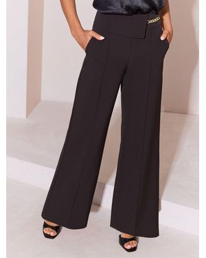 Lipsy Chain Waist Wide Leg Pants - Blue