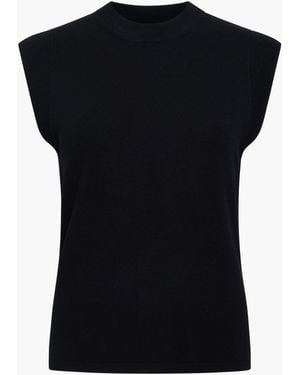 French Connection Jilene Draw String Detail Knit Top - Black
