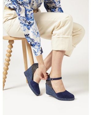 Jones Bootmaker Arabella Wedge Shoes - Blue