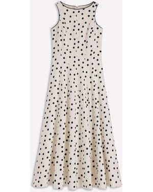 Boden Annet Linen Blend Midi Dress - White