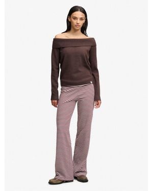 Superdry Bardot Knitted Sweater - Red