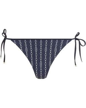 Tommy Hilfiger Cheeky String Side Tie Bikini Bottoms - Blue