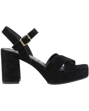 Hush Puppies Ophelia Platform Cross Strap Shoes - Black