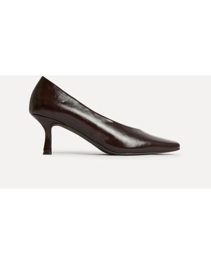 Linzi Delaney Square Toe Court Absätze - Braun