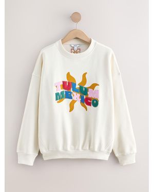 Next Ecru Mexico Graphic Sweatshirt - White