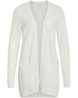 Vila Long Sleeve Lightweight Knit Cardigan - White