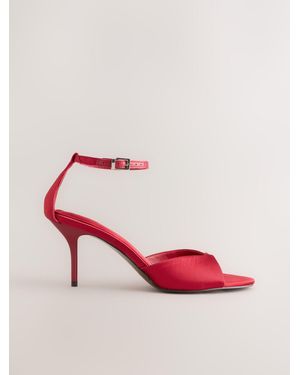 Next Forever Comfort Satin Peep Toe Heels - Pink