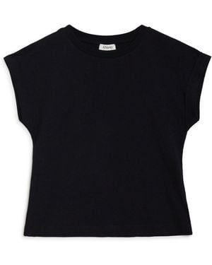 Albaray 100% Cotton Roll Back T-Shirt - Black
