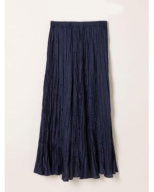 FatFace Fatface Coco Pleated Midi Skirt - Blue