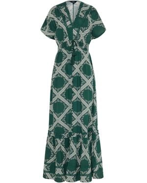 Long Tall Sally Scarf Tie Maxi Dress - Green