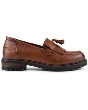 Pavers Wide Fit Tassel Moccasins - Brown
