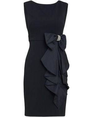 Gina Bacconi Arabella Crepe Taffeta Combo Dress - Black
