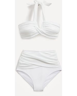 Linzi Palma Bikini Mit Hohem Bund Und Neckholder - Schwarz
