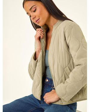 Roman Petite Quilted Puffer Jacket - Natural