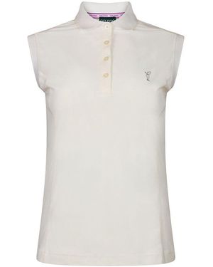 Golfino Marissa Sleeveless Performance Golf Polo Shirt - Weiß
