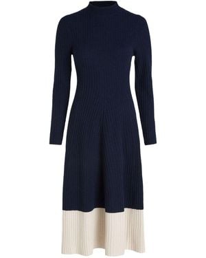 Tommy Hilfiger Curve Slim Midi Sweater Dress With Cashmere - Blue