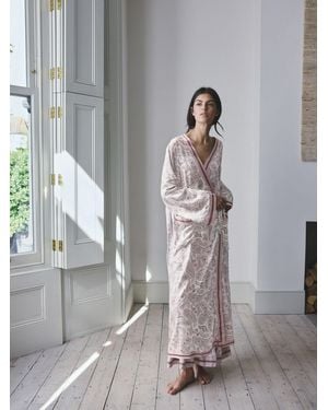 Next Paisley Lightweight Viscose Dressing Gown - Gray