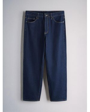 The Set High Rise Straight Leg Jeans Dark Rinse - Blue