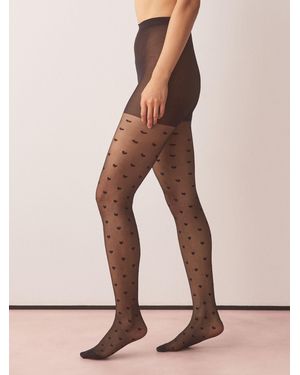 Next Mini Hearts Pattern Tights 1 Pack - Natural