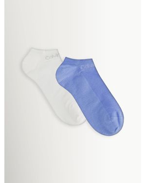 Calvin Klein Summer Mesh Trainer Socks 2 Pack - Blue