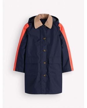 Boden Color Block Raincoat - Blue