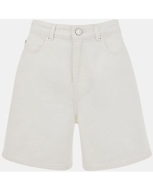 Whistles 100% Cotton Authentic Denim Shorts - White