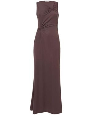 Amy Lynn Harlie Soft Jersey Heart Cut Out Maxi Dress - Purple