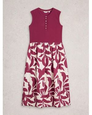 White Stuff Shay Jersey-Mix-Kleid - Pink
