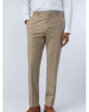 Ted Baker Slim Larkin Flannel Pants - Natural