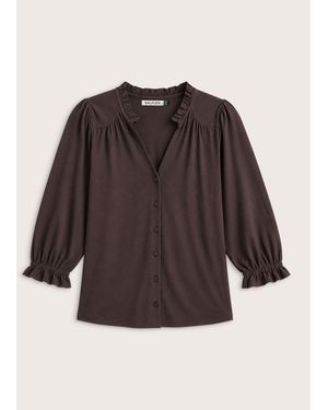 Baukjen Annie Ruffle Collar Blouse - Brown