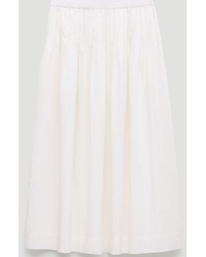 Hush Maddie Pleated Cotton Voile Midi Skirt - White