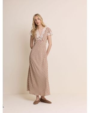Nobody's Child Nobodys Child Aida Midi Ss Dress - Natural